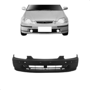 Parachoque Dianteiro Civic Sedan 1996 A 1998 C/furo Moldura Preto