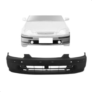 Parachoque Dianteiro Civic Sedan 1996 A 1998 C/furo Moldura Preto