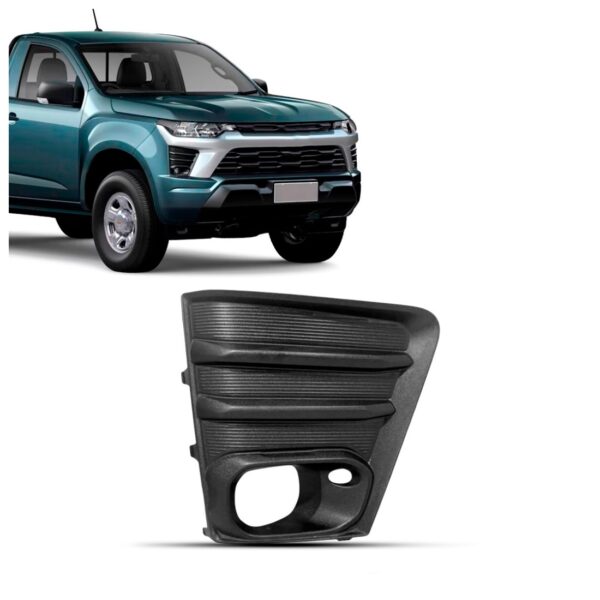 Grade Lateral Da Milha Parachoque Dianteiro Para S10 2025 26 Preto Direito