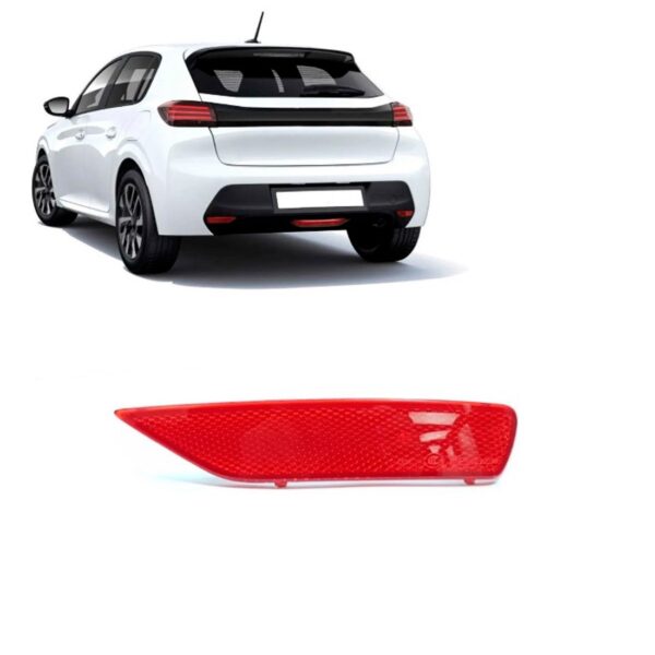 Refletor Lanterna Parachoq Traseiro Para Peugeot 208 2025 26 Vermelho Lado Direito