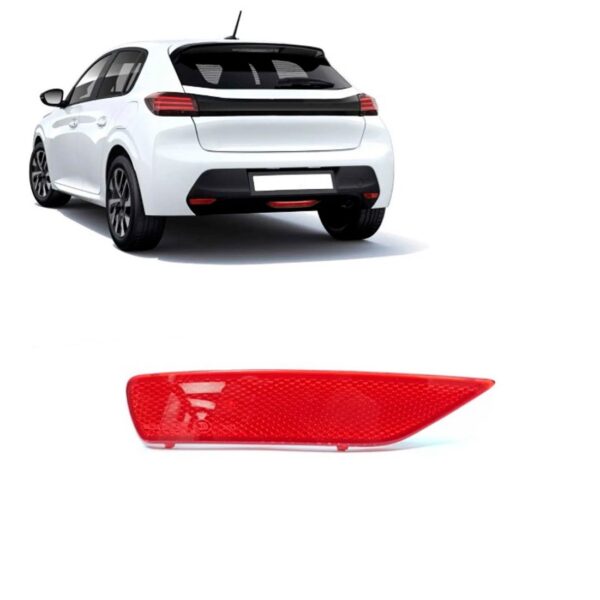 Refletor Lanterna Parachoq Traseiro Para Peugeot 208 2025 26 Vermelho Lado Esquerdo