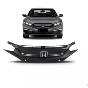 Grade Civic 2017 Até 2019 Black Piano Com Emblema 1a Linha