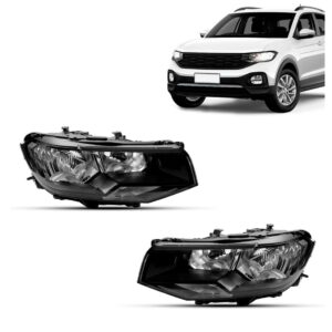 Par Farol Eletri Para T-cross 2019 A 24 Sem Led Sem Projetor Ambos Lados