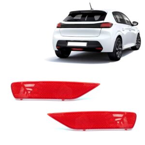 Par Refletor Lanterna Parachoq Tras Para Peugeot 208 2025 26 Vermelho