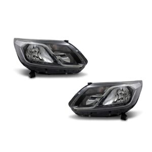 Par Farol Black Para S10/trailblazer 2017 A 24 Friso Cromado Ambos Lados