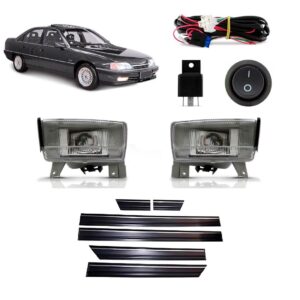 Kit Para Omega 1992 A 95 Jogo Friso Largo E Kit Farol Milha Preto