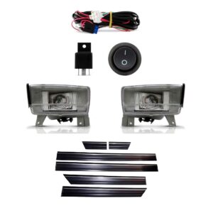 Kit Para Omega 1992 A 95 Jogo Friso Largo E Kit Farol Milha Preto