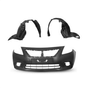 Kit Parachoq Para Versa 2011 2012 A 2014 Com Par Parabarros Preto
