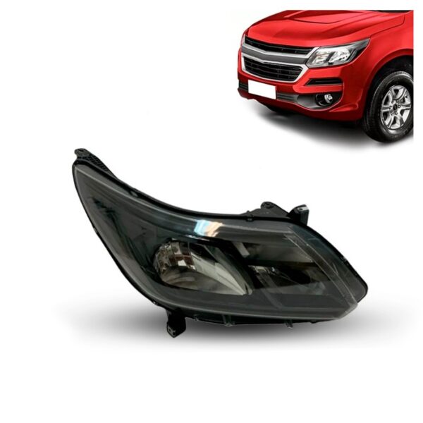 Farol Black Para S10/trailblazer 2017 A 2024 Sem Led Direito/passageiro