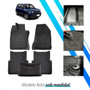 Tapete Bandeja 3d Elevada Impermeável Renegade 2015 A 2026 Preto