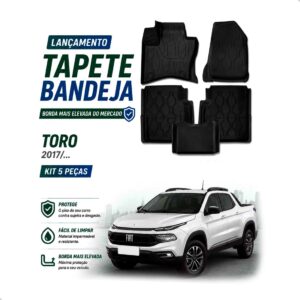 Tapete Bandeja 3d Toro 2017 2018 A 2026 Elevada Impermeável Preto