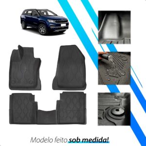 Tapete 3d Bandeja Elevada Impermeável Commander 2021 A 2026 Preto