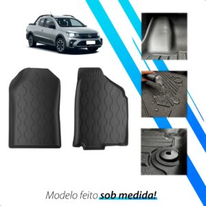 Tapete Bandeja 3d Saveiro 2009 2010 A 2025 2026 Impermeável Preto