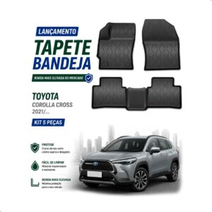 Tapete Bandeja 3d Corolla Cross 2021 2022 A 2026 Impermeável Preto