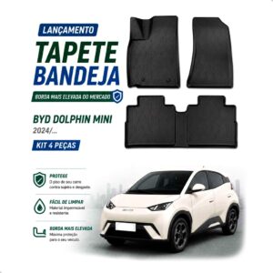 Tapete Bandeja 3d Mini Dolphin 2024 2025 A 2026 Impermeável Preto