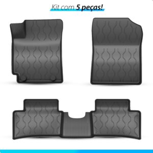 Tapete Bandeja 3d Hb20s Sedan 2013 2014 A 2019 Impermeável Preto