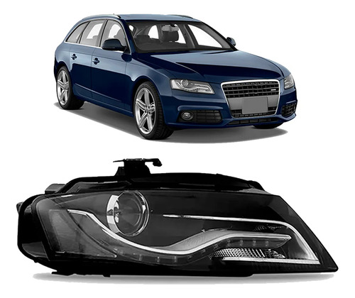 Farol Para Audi A4 2009 2010 2011 2012 Eletrico C/ Led Direito/passageiro