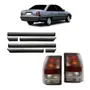 Kit Par Lanterna Fumê E Jogo Friso P/ Omega Gls Cd 1992 A 94 Fumê