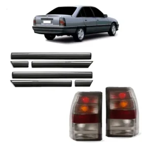 Kit Par Lanterna Fumê E Jogo Friso P/ Omega Gls Cd 1992 A 94 Fumê