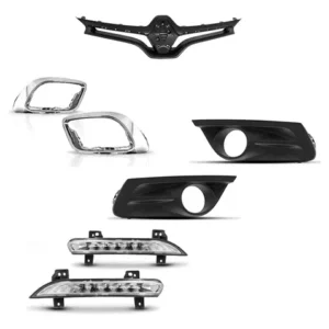 Kit Parachoq Completo P/ Fluence 2014 A 18 Grades E Daylight Preto