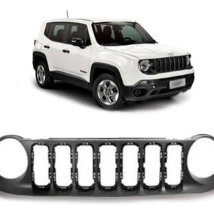 Moldura Grade Radiador Para Renegade 2019 2020 2021 Cinza-escuro