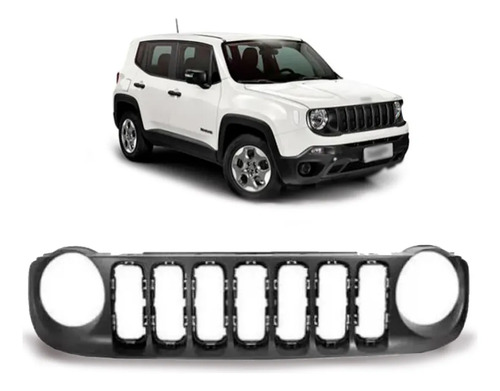 Moldura Grade Radiador Para Renegade 2019 2020 2021 Cinza-escuro