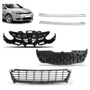 Kit Grade E Acabamento Inferior Para Fluence 2014 A 2018 Preto