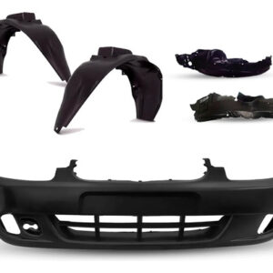 Kit Parachoque Diant C/ Par Parabarro P/ Corsa 2000 A 2002 Preto