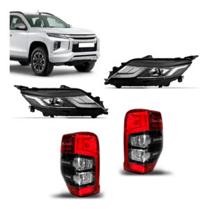 Kit Par Farol E Par Lanterna Para L200 Triton 2021 A 2025 Ambos Lados