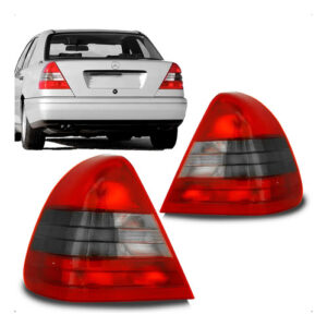 Kit Lanterna Tras/ Mercedes Benz C200 1994/2000 Cristal/fumê Ambos Lados Fumê