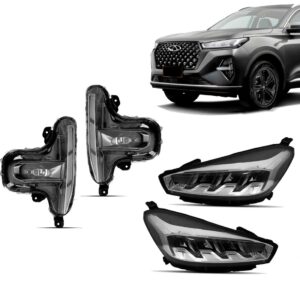 Kit Farois E Milhas Para Tiggo 7 Pro Sport 2021 2023 A 2026 Preto