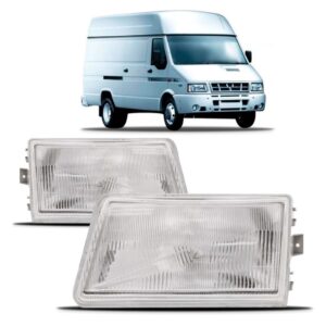 Kit Farol  Para Iveco Daily 1997 1998 1999 A 2007 Cromado Ambos Lados