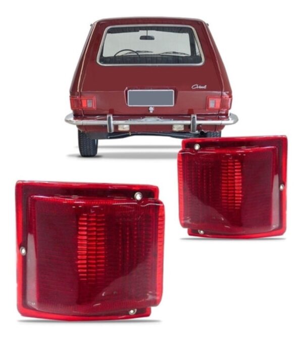 Kit Lanterna Traseira Para Belina 1973 1974 1975 1976 1977 Ambos Lados Vermelho