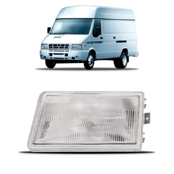 Farol Para Iveco Daily 1997 1998 1999 2000 A 2007 Cromado Esquerdo/motorista