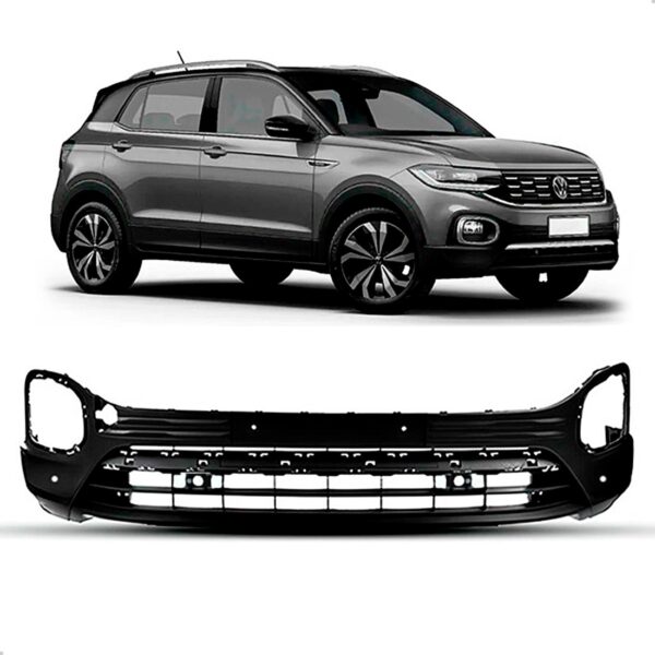 Parachoque Diant Inferior T-cross 2019 A 2024 Suporte Sensor Preto