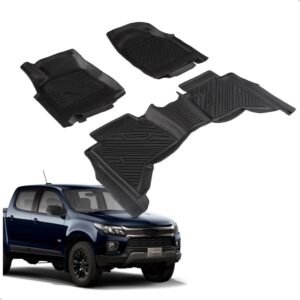 Tapete Impermeável Para S10 Cabine Dupla 2012 A 2024 3 Peças Preto