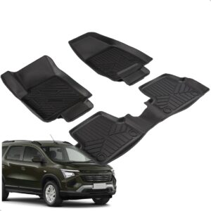 Tapete Impermeável Para Spin 5 Lugares 2012 A 2026 3 Peças Preto