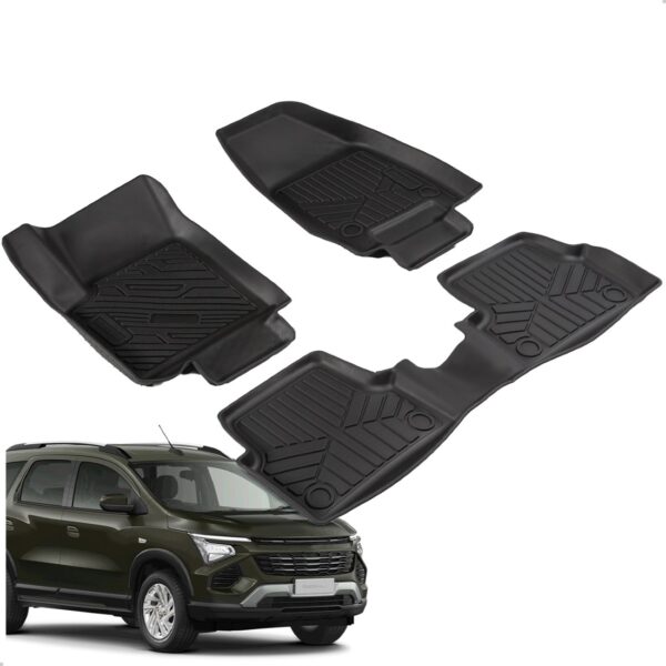 Tapete Impermeável Para Spin 5 Lugares 2012 A 2026 3 Peças Preto