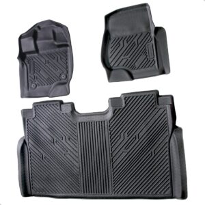 Tapete Impermeável Antiderrapante F150 2020 A 2025 3 Peças Preto