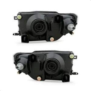 Kit Parachoque E Par Farol Para Pajero Tr4 2004 2005 2006 Preto