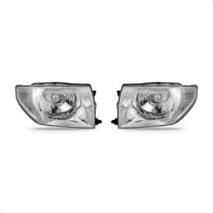 Kit Parachoque E Par Farol Para Pajero Tr4 2004 2005 2006 Preto