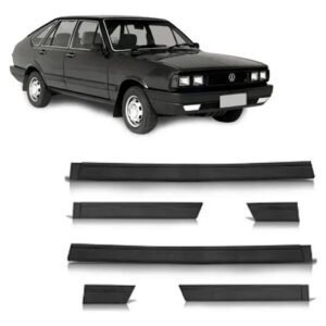 Friso Lateral Perfil Baixo Para Passat 1983 A 1988 4p 6pcs Preto