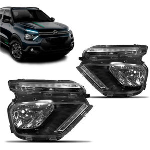 Par Farol Com Led P/ Citroen C3 2021 2022 2023 2024 A 2026 Ambos Lados