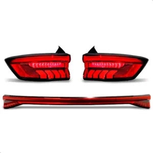 Kit Jogo De Lanternas Canto E Tampa P/ Haval H6 2023 A 2025 Ambos Lados Vermelho