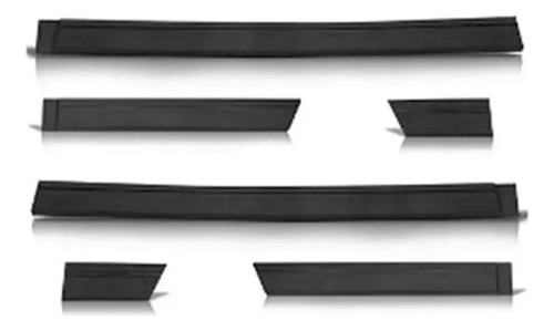 Friso Lateral Perfil Baixo Para Passat 1983 A 1988 4p 6pcs Preto