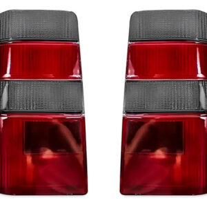 Par Lente Lanterna Tras P/ Fiorino 1986 A 1997 Modelo C Fumê Vermelho