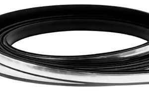 Friso Universal Medio Colante Preto Cromado Rolo 9 Metros Preto/cromado