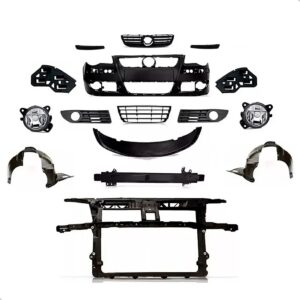 Kit Frente Parachoque Polo 2007 2008 2009 2010 2011 Completo Preto