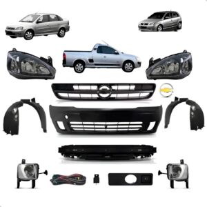 Kit Frente Corsa Montana 2003 2004 2005 2006 2007 2008 2009 Preto