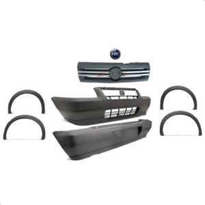 Kit Parachoque Grade Moldura Uno Way 2005 2006 Á 2013 Cinza Preto
